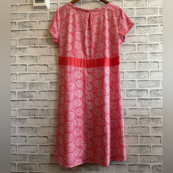 NWT! Women’s L.L.Bean pink coral printed Acadia short sleeve dress XL - Picture 2 of 5